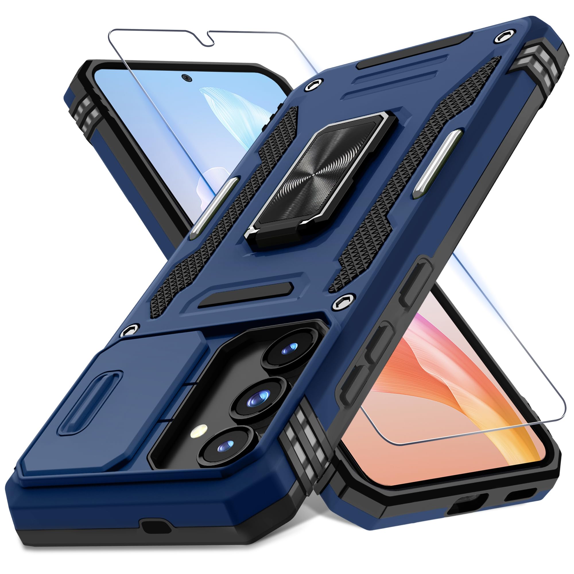 Capa De Telefone Deerlamn Para Samsung Galaxy S25 De 6,2 Polegadas Azul Marinho