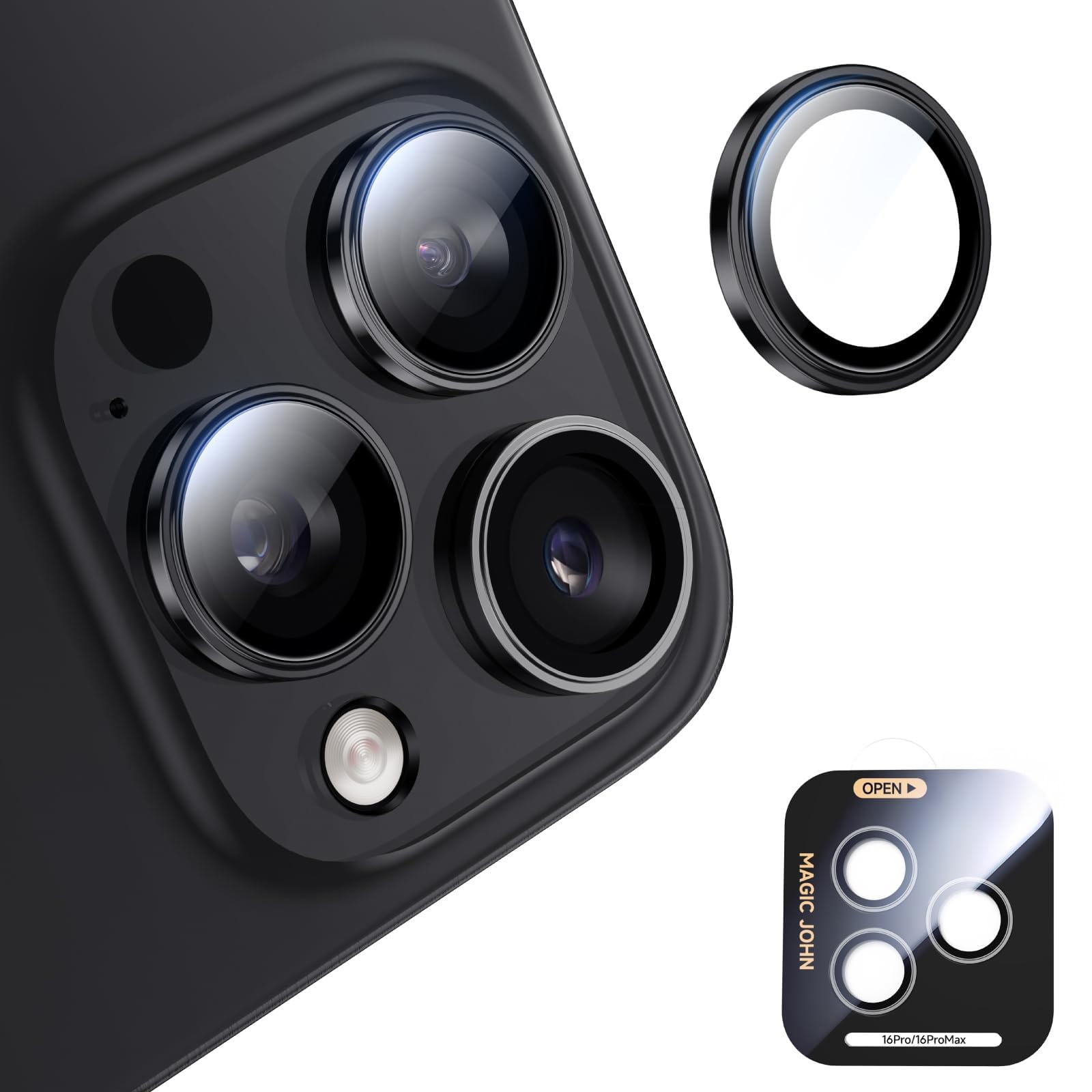 Protetor De Lente De Câmera Magic John Para Iphone 16 Pro Max/16 Pro
