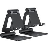 Suporte De Telefone Nulaxy A4 Dual Folding, Pacote Com 2 Unidades, Preto