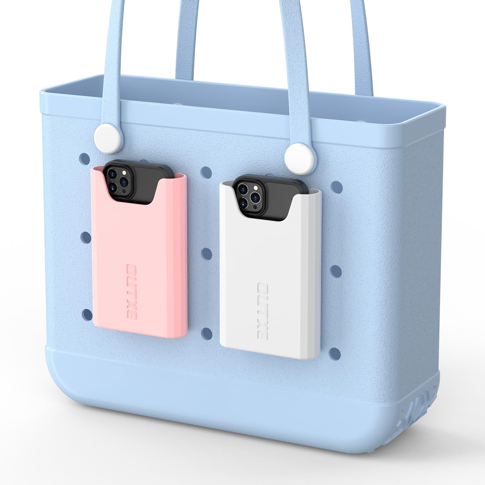 Suporte De Telefone Para Bogg Bag Outxe, Pacote Com 2 Unidades, Branco E Rosa