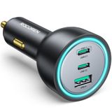Carregador De Carro Rocoren 165w Usb-c Pd3.1 140w/pd3.0 100w