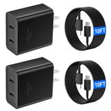 Carregador Auorld 45w Usb-c Super Rápido Para Samsung Galaxy