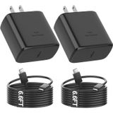 Carregador Samsung 45w Super Fast Charger Usb C, Pacote Com 2 Unidades Com Cabo