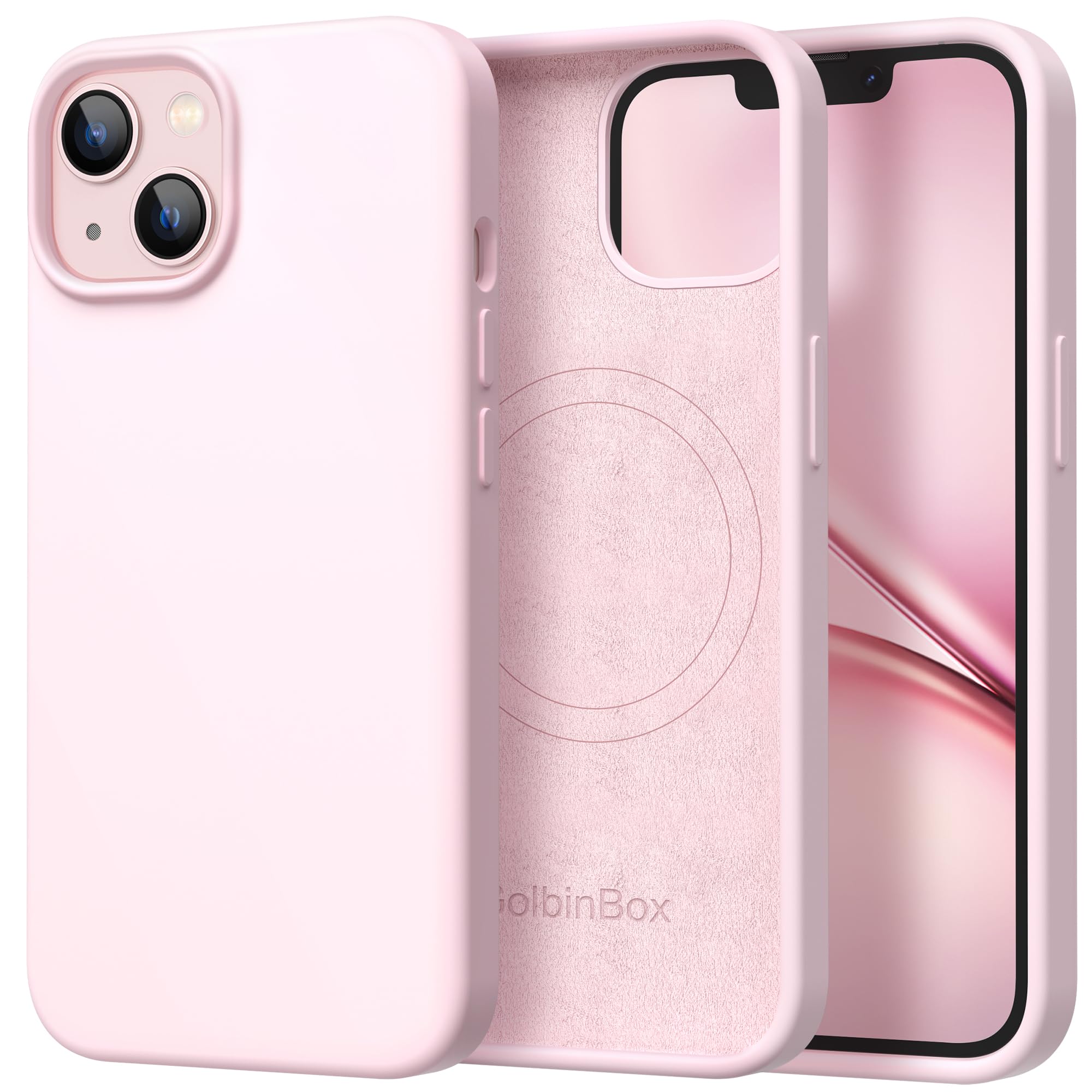 Capa De Telefone Golbinbox Magnetic Para Iphone 13/14 6.1" Rosa