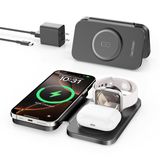 Carregador Sem Fio Rynd 2025 3 Em 1 Para Iphone, Apple Watch E Airpods