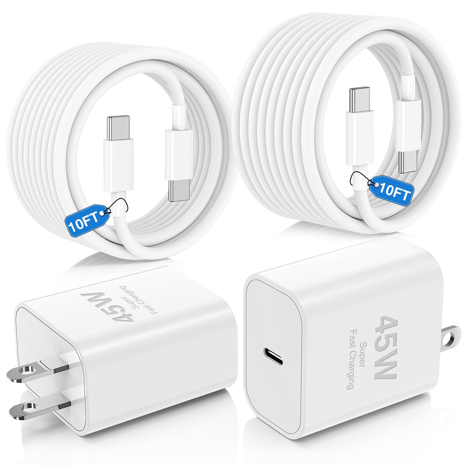 Carregador Qzvoo 45w Usb C Fast Para Iphone 16/16 Pro Max/15/15 Pro