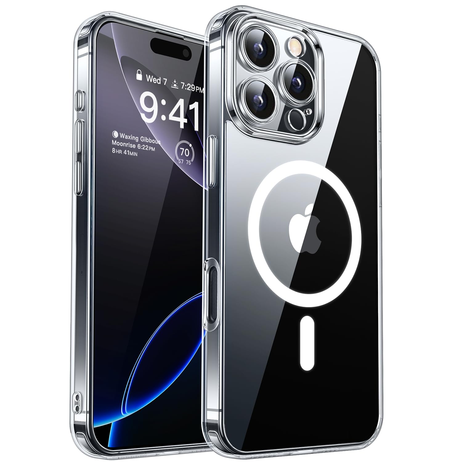 Capa De Telefone Canshn Magnetic Compatível Com Iphone 16 Pro Clear