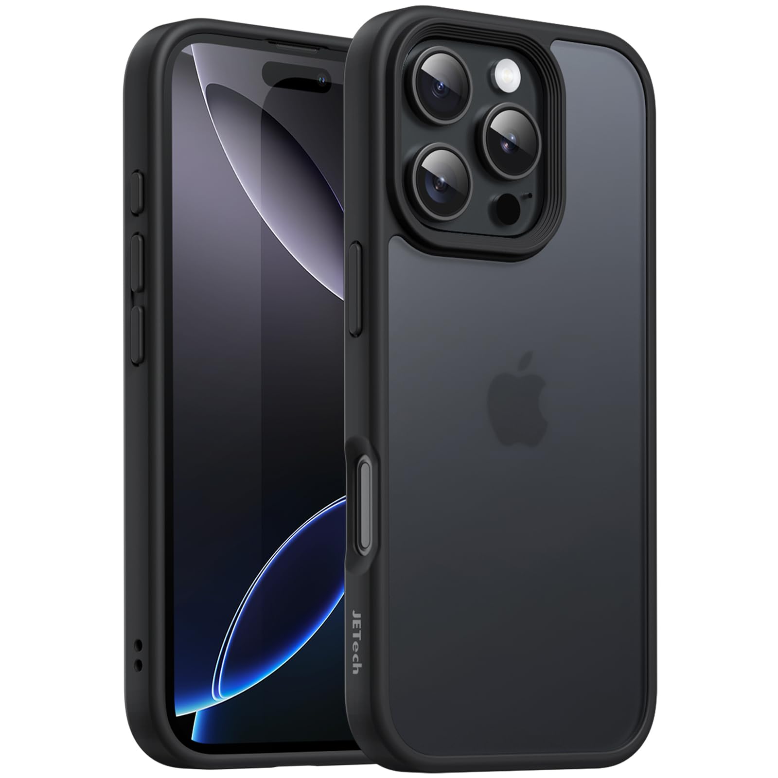 Capa De Telefone Jetech Matte Para Iphone 16 Pro 6.3" Preta