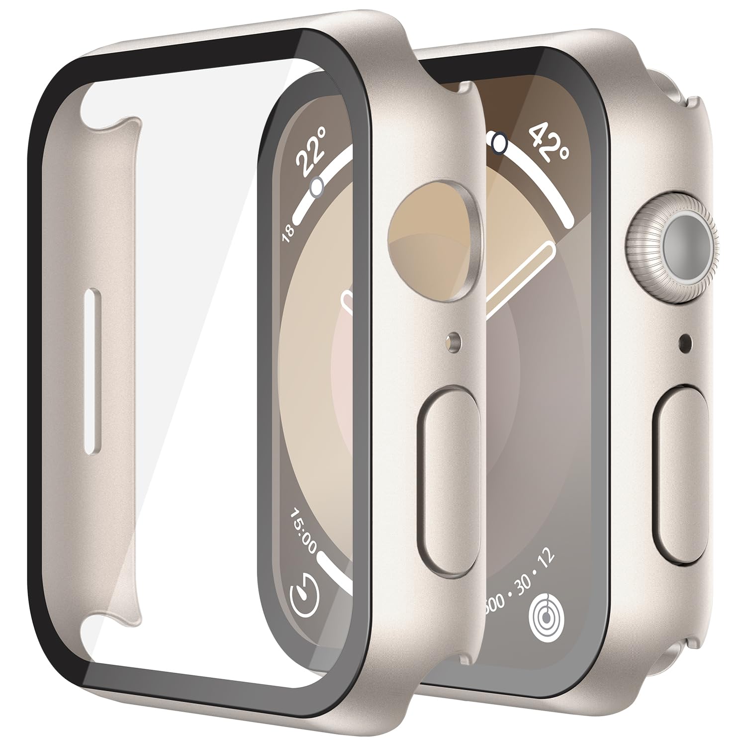 Capa Protetora Com Vidro Temperado Para Apple Watch 41 Mm