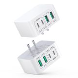 Carregador De Parede Csodince Usb C 40w 4 Portas Pd E Qc, Pacote Com 2 Unidades Para Iphone