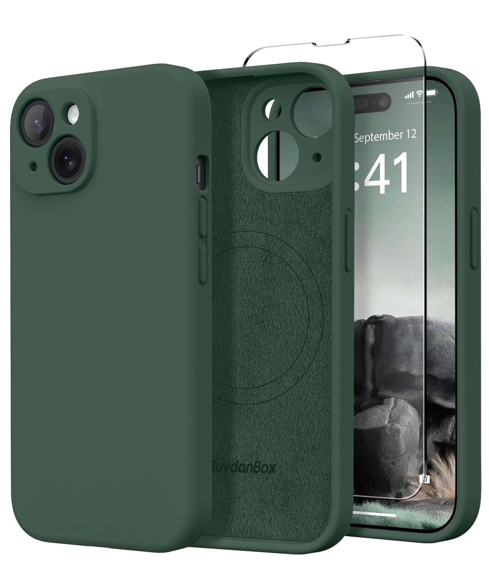 Capa De Telefone Suydanbox Magnetic Para Iphone 15 Com Protetor De Tela