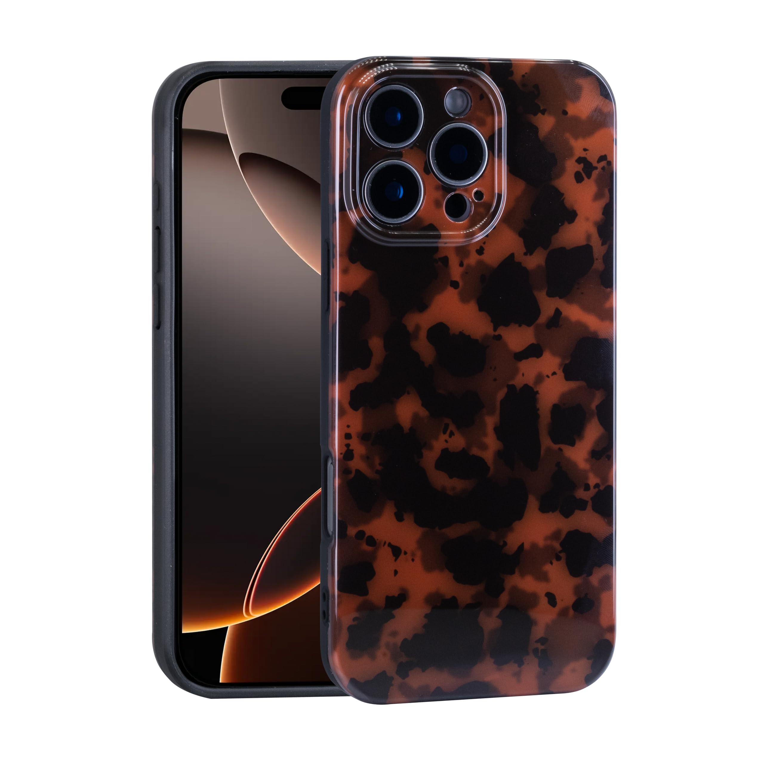 Capa De Telefone Aijohnny Para Iphone 16 Pro Max Tortoiseshell Tpu