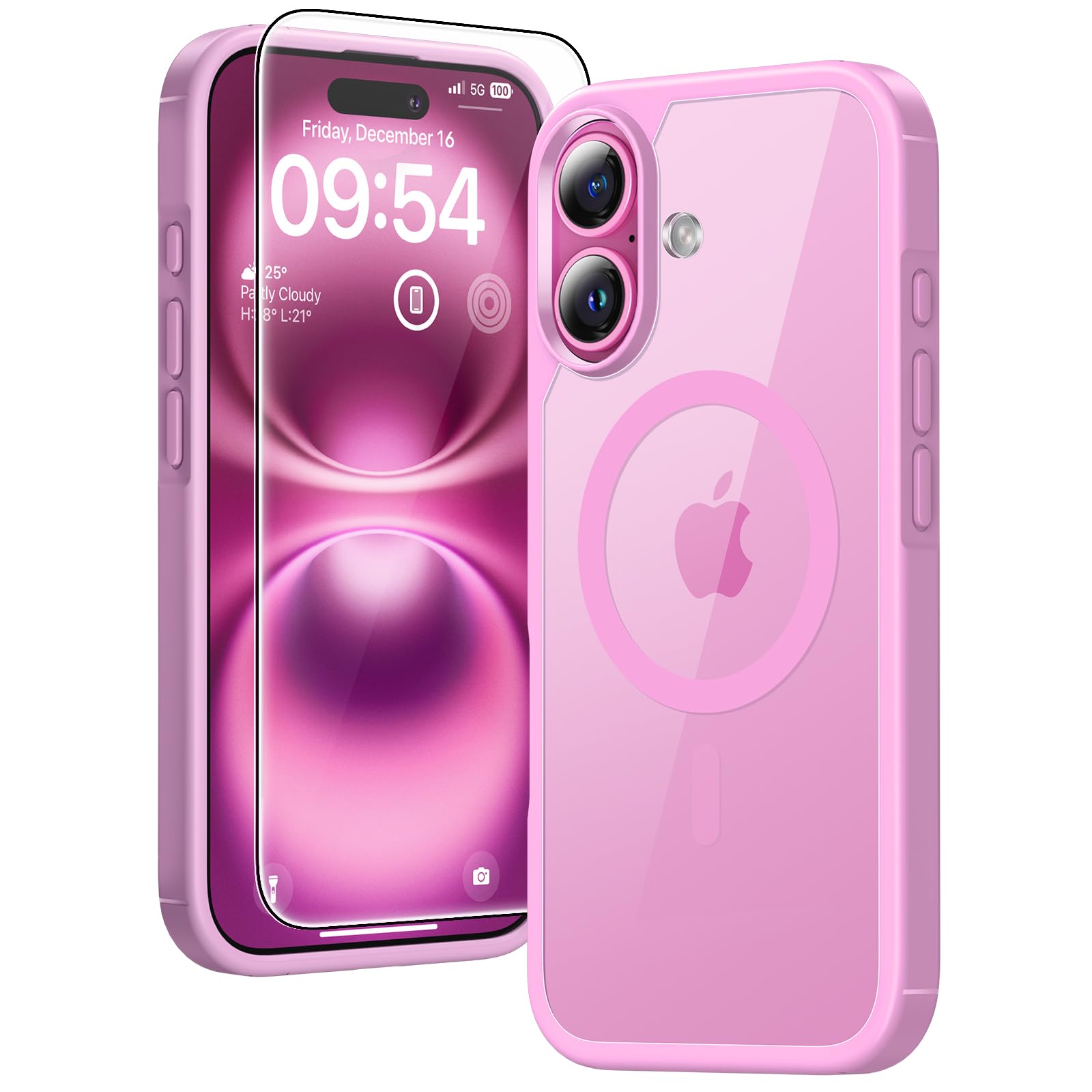 Capa Tauri 3 Em 1 Para Iphone 16 Plus Com Protetores De Tela 2x