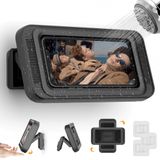 Suporte Impermeável Para Telefone De Banho Mistriddle Até 7" Preto