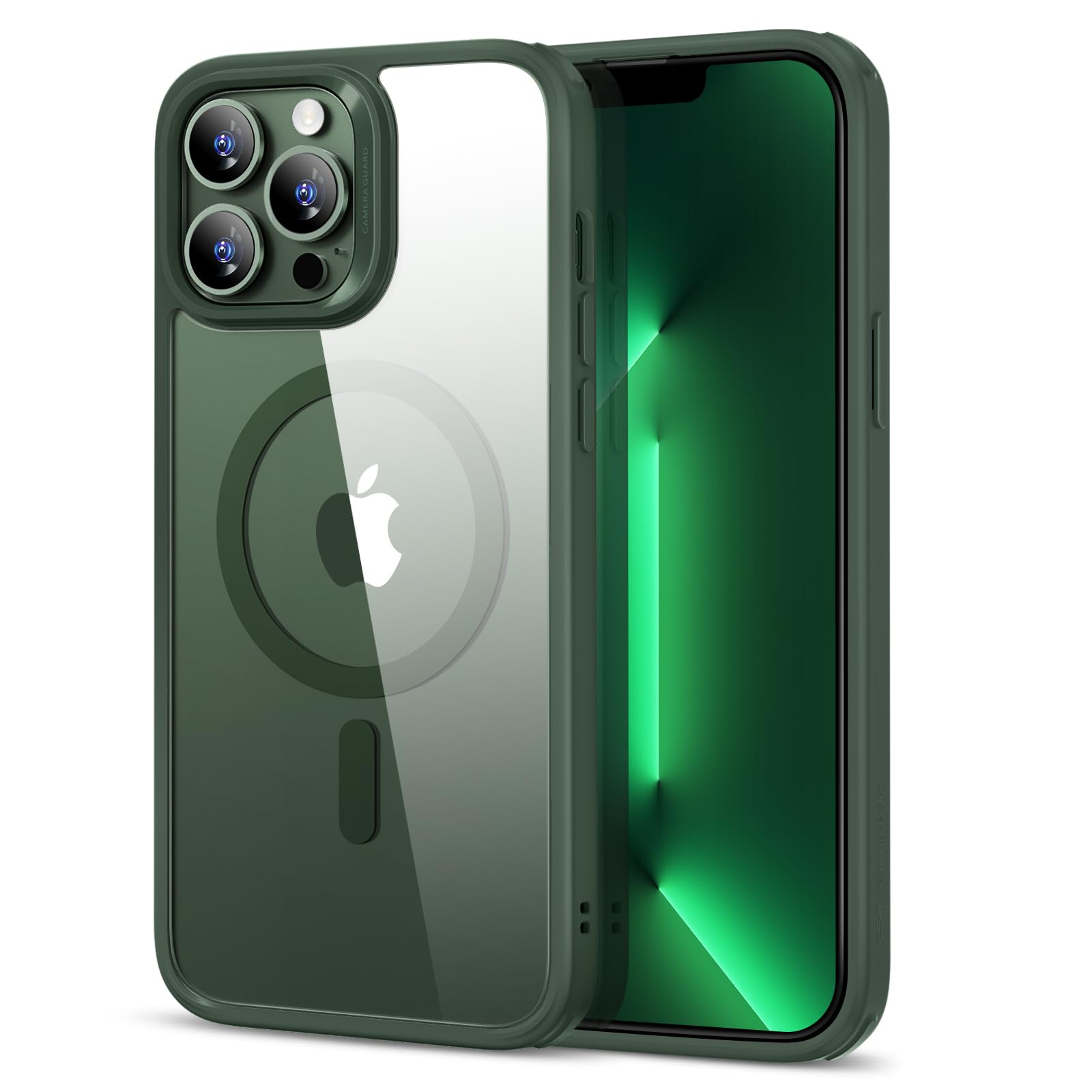 Capa De Telefone Esr Para Iphone 13 Pro, Compatível Com Magsafe, Verde Transparente