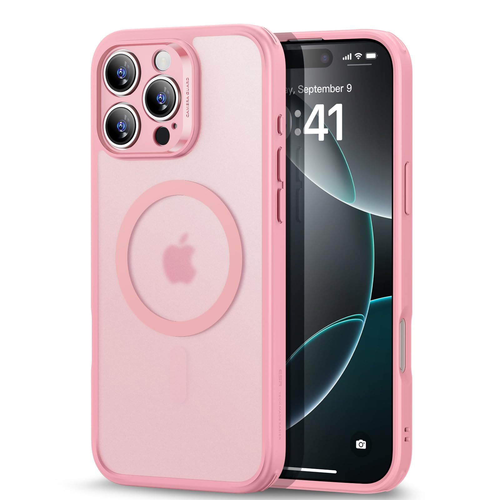 Capa De Telefone Esr Para Iphone 16 Pro Translúcida Fosca Rosa Fosca