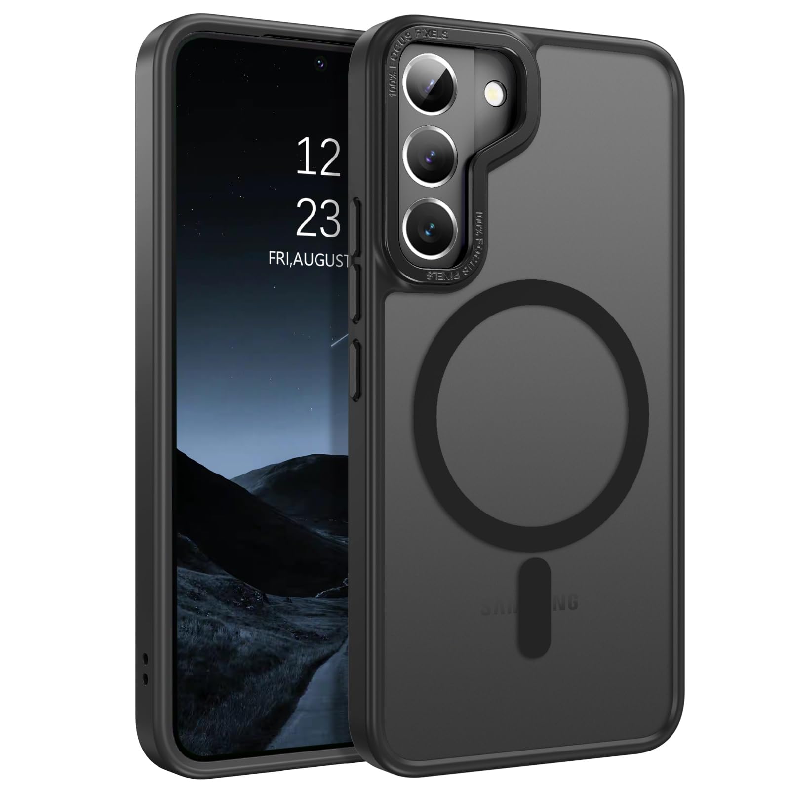 Capa Bentoben Para Samsung Galaxy S22 6.1 Preta Translúcida