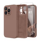 Capa De Telefone Suydanbox Magnetic Para Iphone 16 Pro 6.3 Marrom