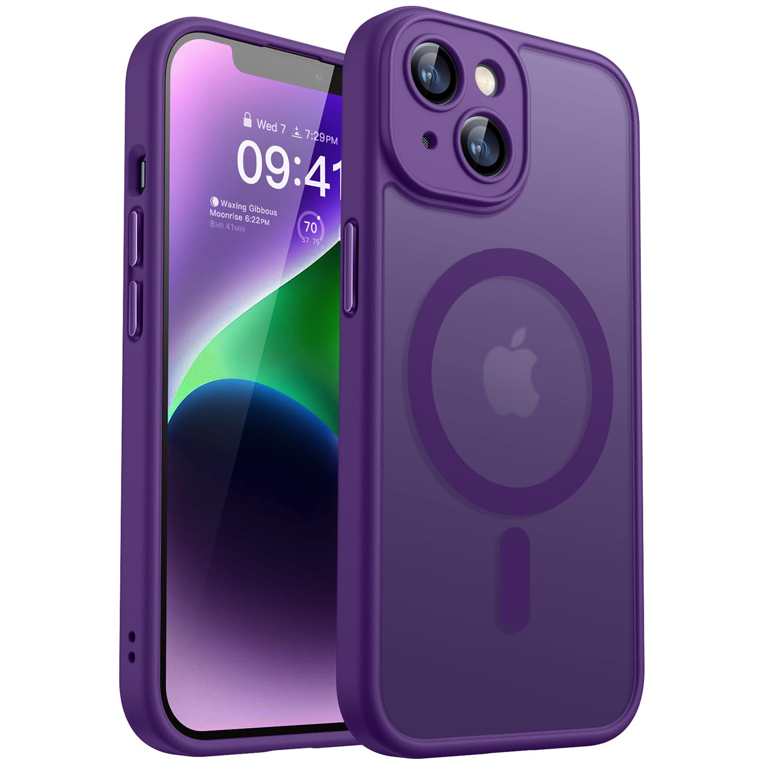 Capa De Telefone Canshn Magnetic Para Iphone 14 Plus 6.7 - Roxa Profunda