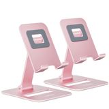 Suporte Para Celular Nulaxy Dual Folding, Pacote Com 2 Unidades, Ouro Rosa