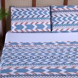 Jogo De Cama King 4 Peças 400f Lençol De Cima Geométrico