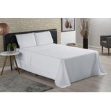 Jogo De Cama King 3 Peças 400f Branco Lençol De Cima