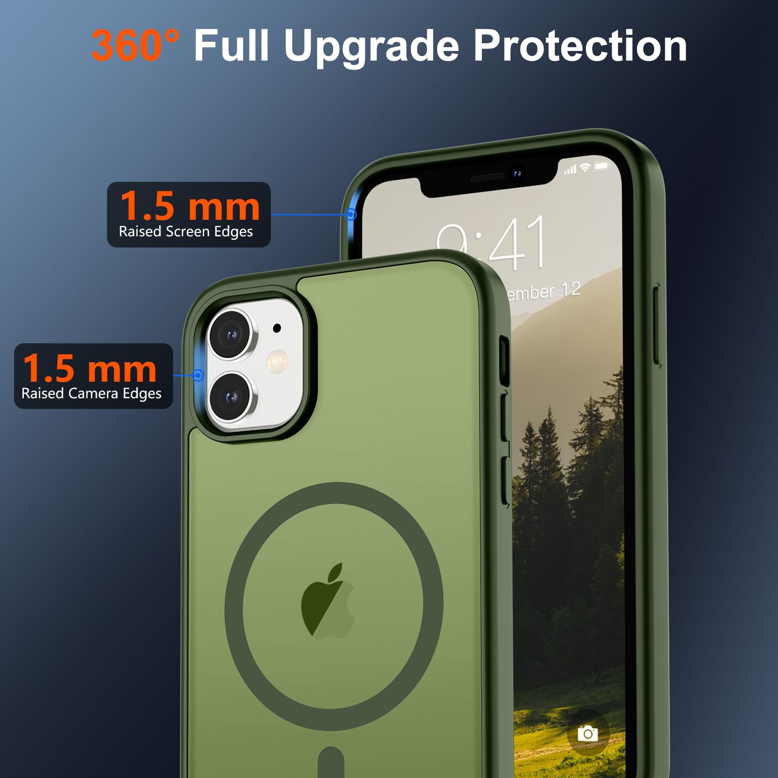 Capa De Telefone Supfine Magnetic Para Iphone 11 Com Magsafe Green