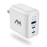 Carregador Amlink 65w Usb C Gan Iii De 3 Portas Para Macbook, Iphone