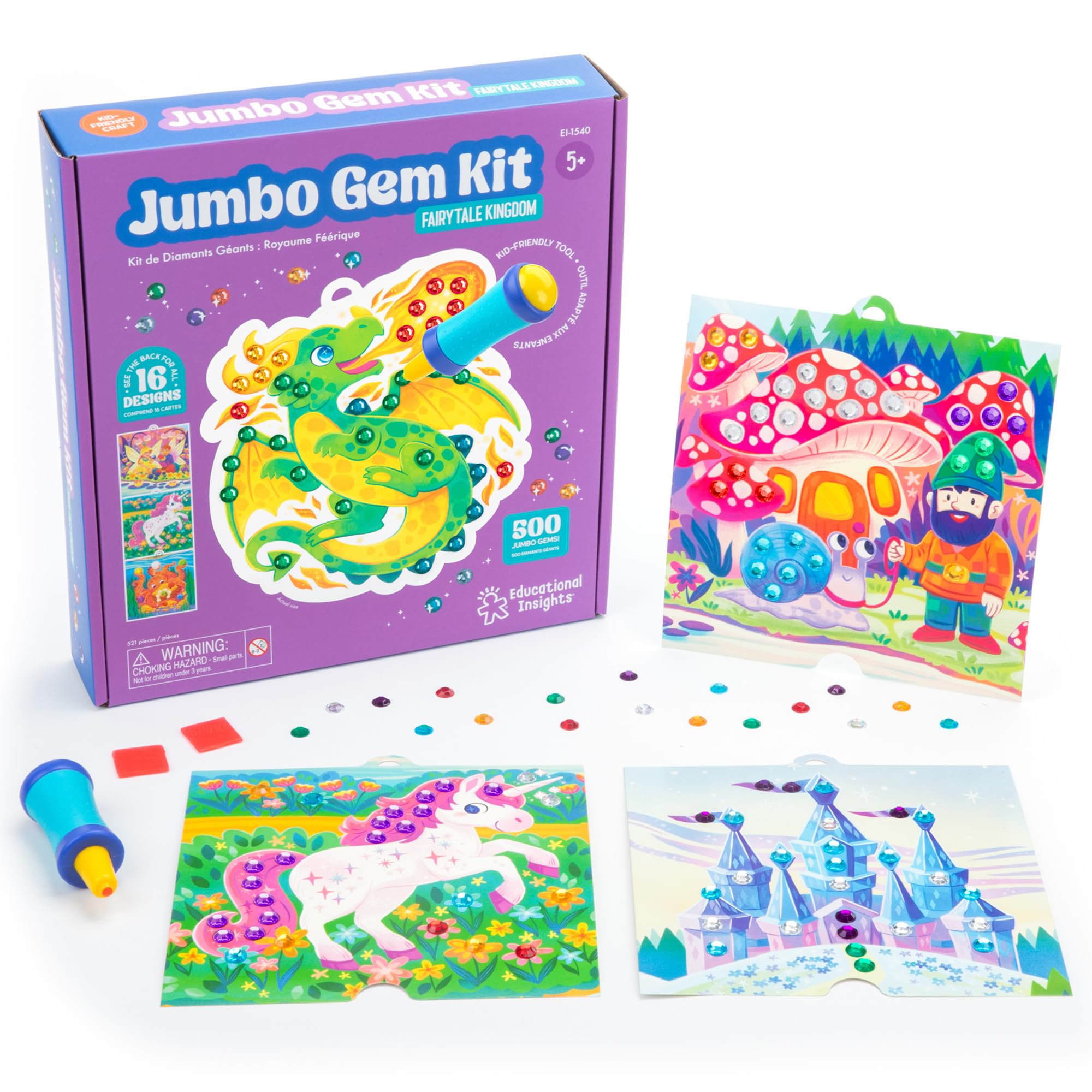Gem Kit Educational Insights Jumbo Para Crianças De 5 Anos Ou Mais