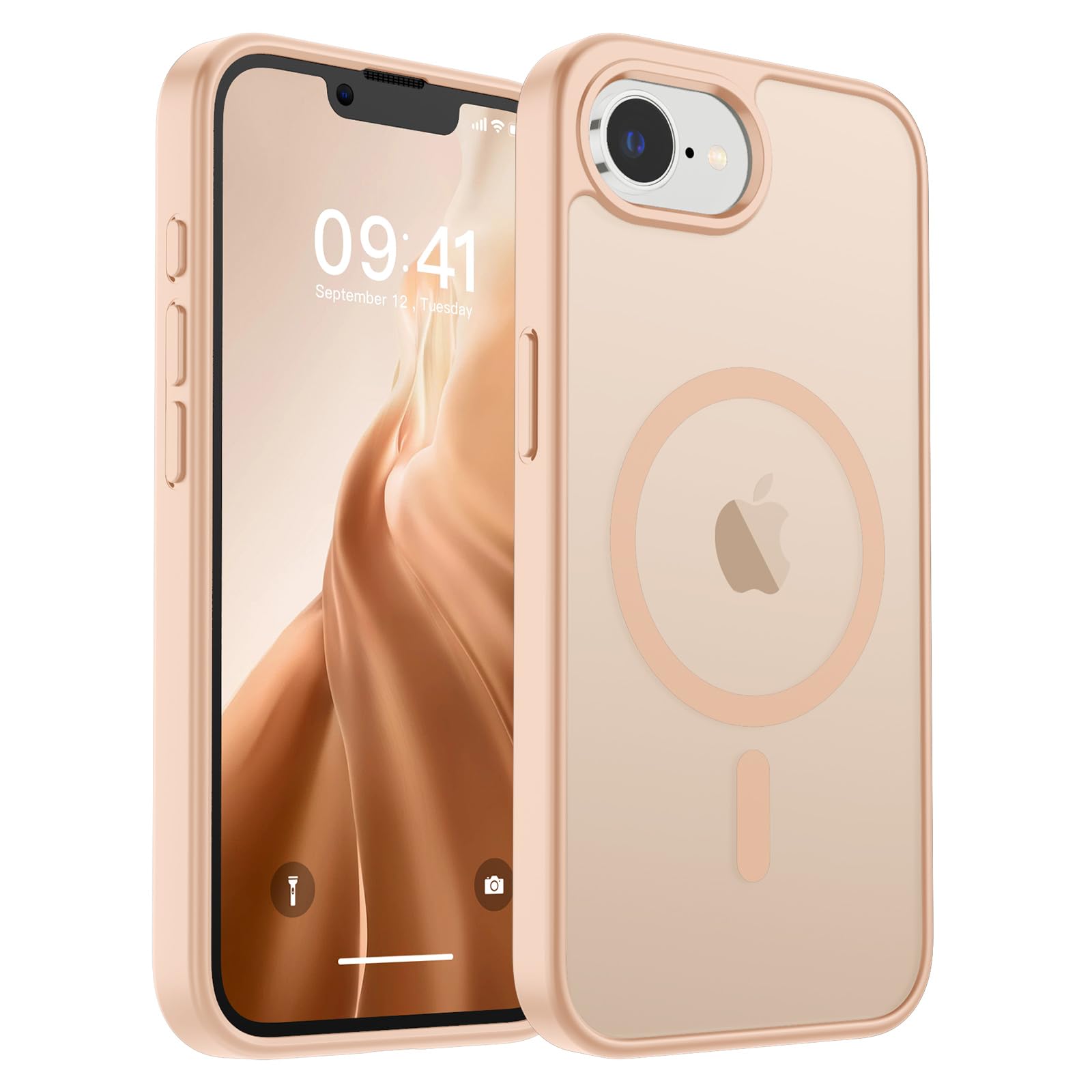 Capa De Telefone Supfine Magnética Para Iphone 16e 2025 Rosa Areia