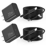 Carregador Matsusho Iphone 16 15 20 W Usb C, Pacote Com 2 Unidades Com Cabo De 10 Pés
