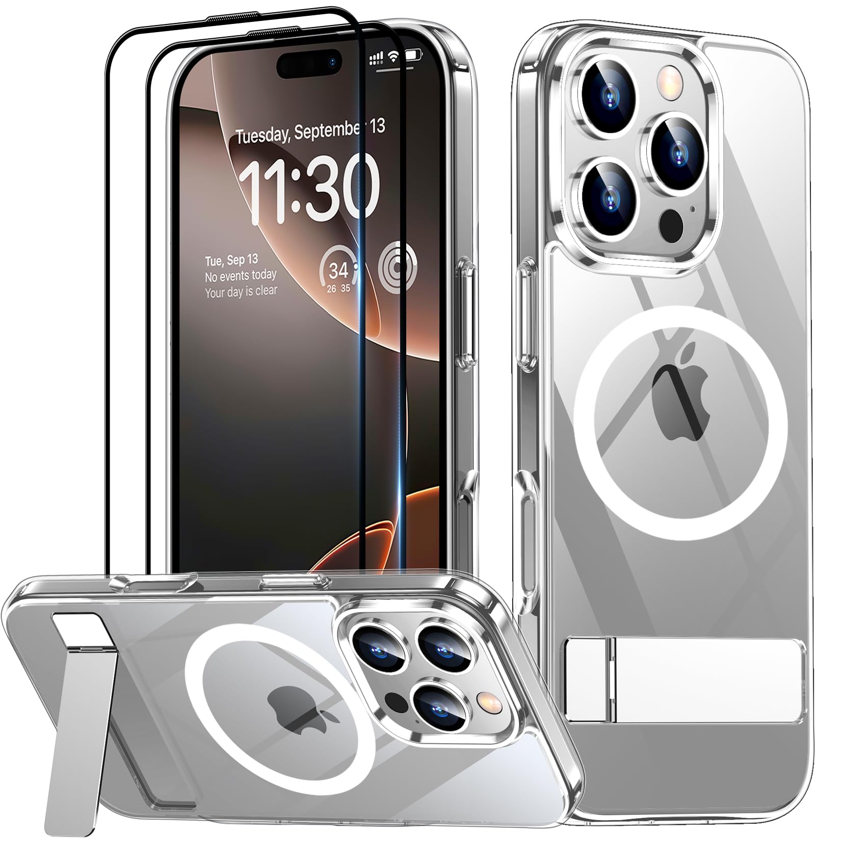 Capa Magnética Spidercase Com 2 Vidros Temperados Para Iphone 16 Pro