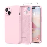 Capa De Telefone Suydanbox Magnetic Para Iphone 15 6.1 Rosa Giz