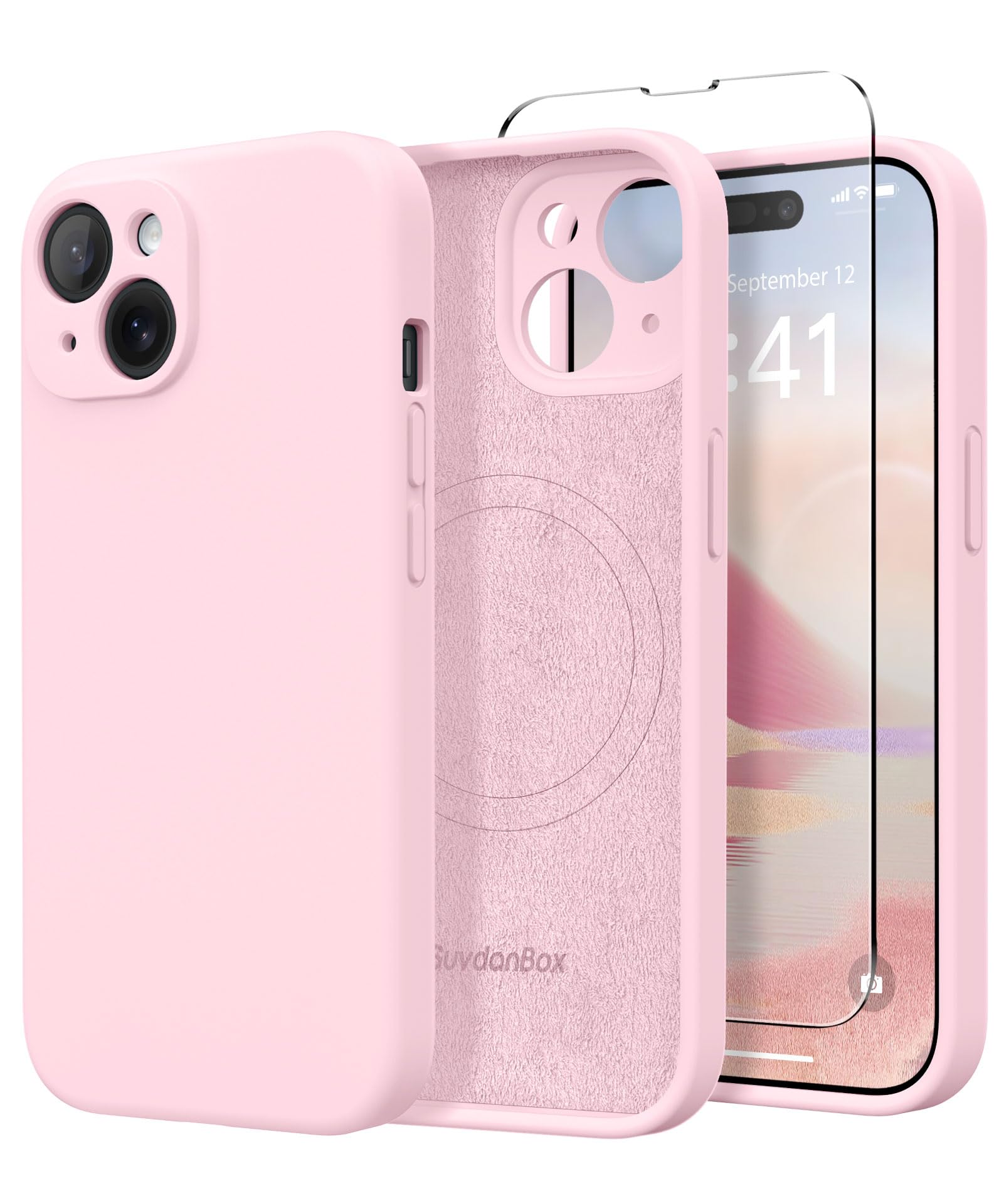 Capa De Telefone Suydanbox Magnetic Para Iphone 15 6.1 Rosa Giz