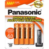 Baterias Recarregáveis Panasonic Hhr-4dpa/8ba Aaa 750mah 8pk