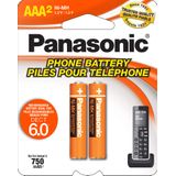 Baterias Recarregáveis Panasonic Hhr4dpa Aaa 750mah 1,2 V, Pacote Com 2
