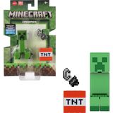 Pacote De 2 Bonecos De Ação Mattel Minecraft Com Creeper De 8 Cm