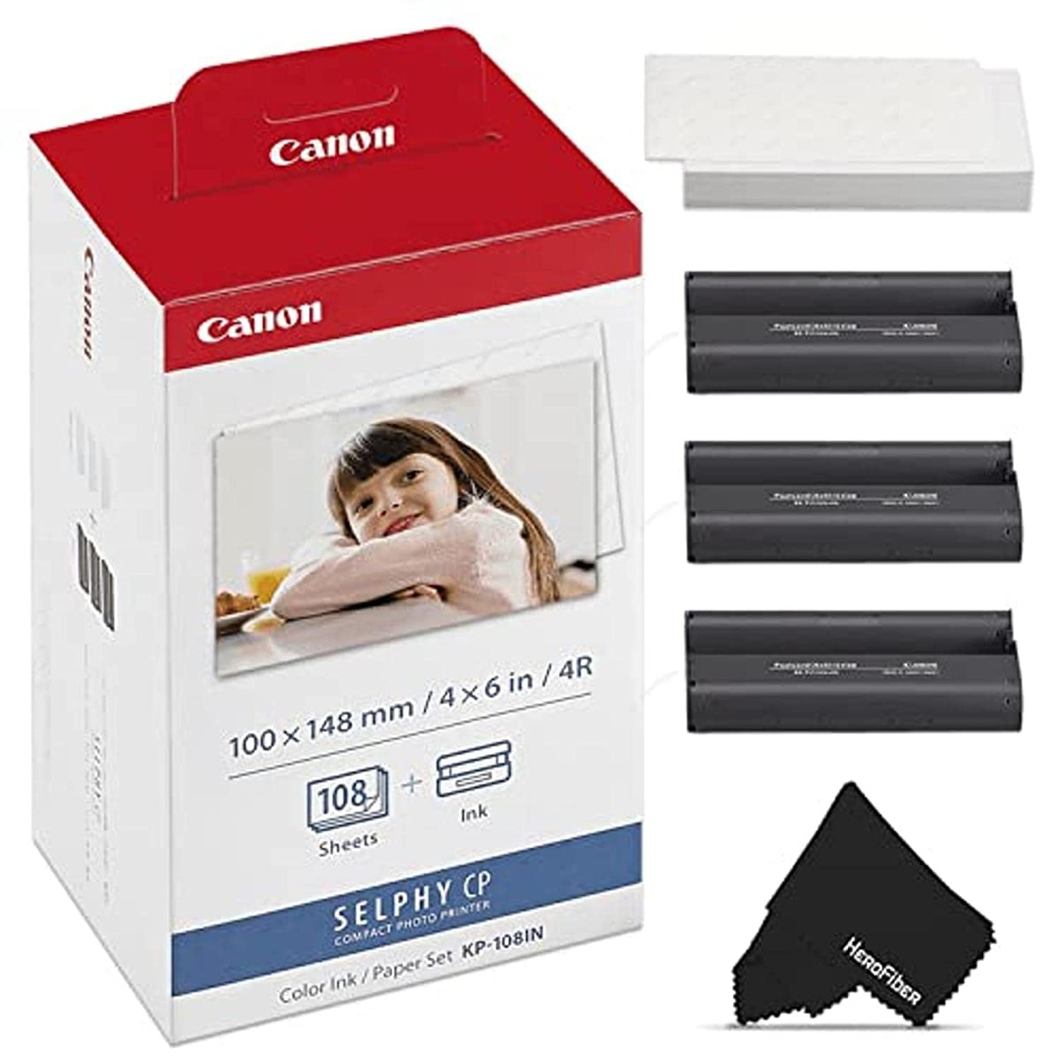 Conjunto De Tinta/papel Canon Kp-108in Para Impressões De 4x6 Polegadas