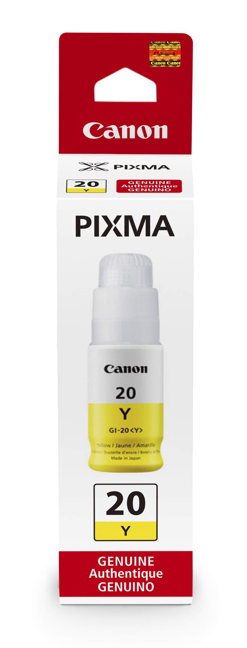 Frasco De Tinta Canon Gi-20 Amarelo Genuíno 7700 Páginas Megatank