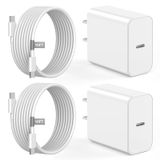 Carregador Belcompany Para Iphone 16/15 20w Usb-c, Pacote Com 2 Unidades E Cabo De 10 Pés