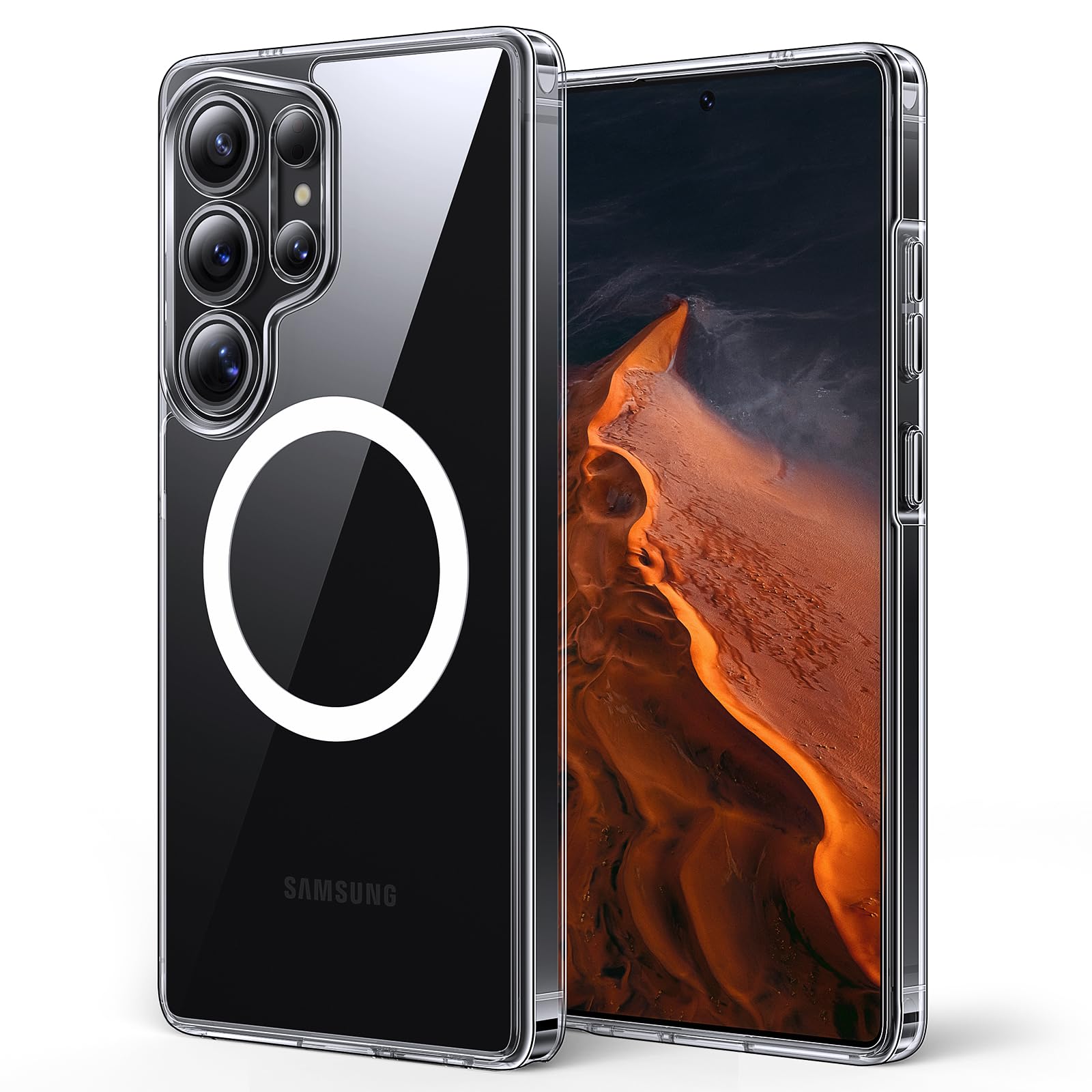 Capa De Telefone Tauri Para Samsung Galaxy S25 Ultra Clear