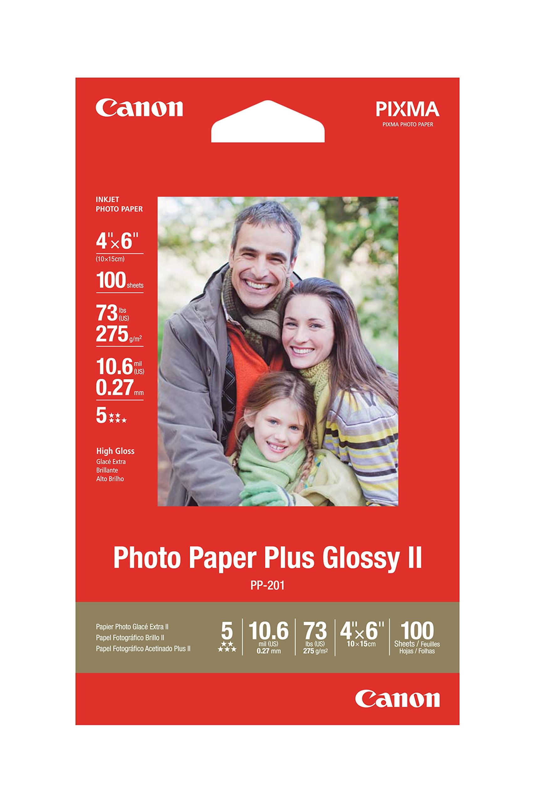 Papel Fotográfico Canon Photo Paper Plus Glossy Ii 4x6 100 Folhas