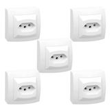 Kit 5 Conjuntos 1 Tomada 10a Branca Pial Sistema X 675060