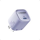 Carregador Anker 25w Usb C Compacto E Dobrável Malva