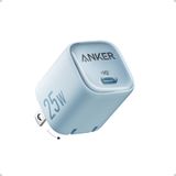 Carregador Anker 25w Usb C Compacto E Dobrável Galaxy S24 Azul