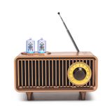 Alto-falante Bluetooth Colsur Retro Vintage Radio Walnut Texture