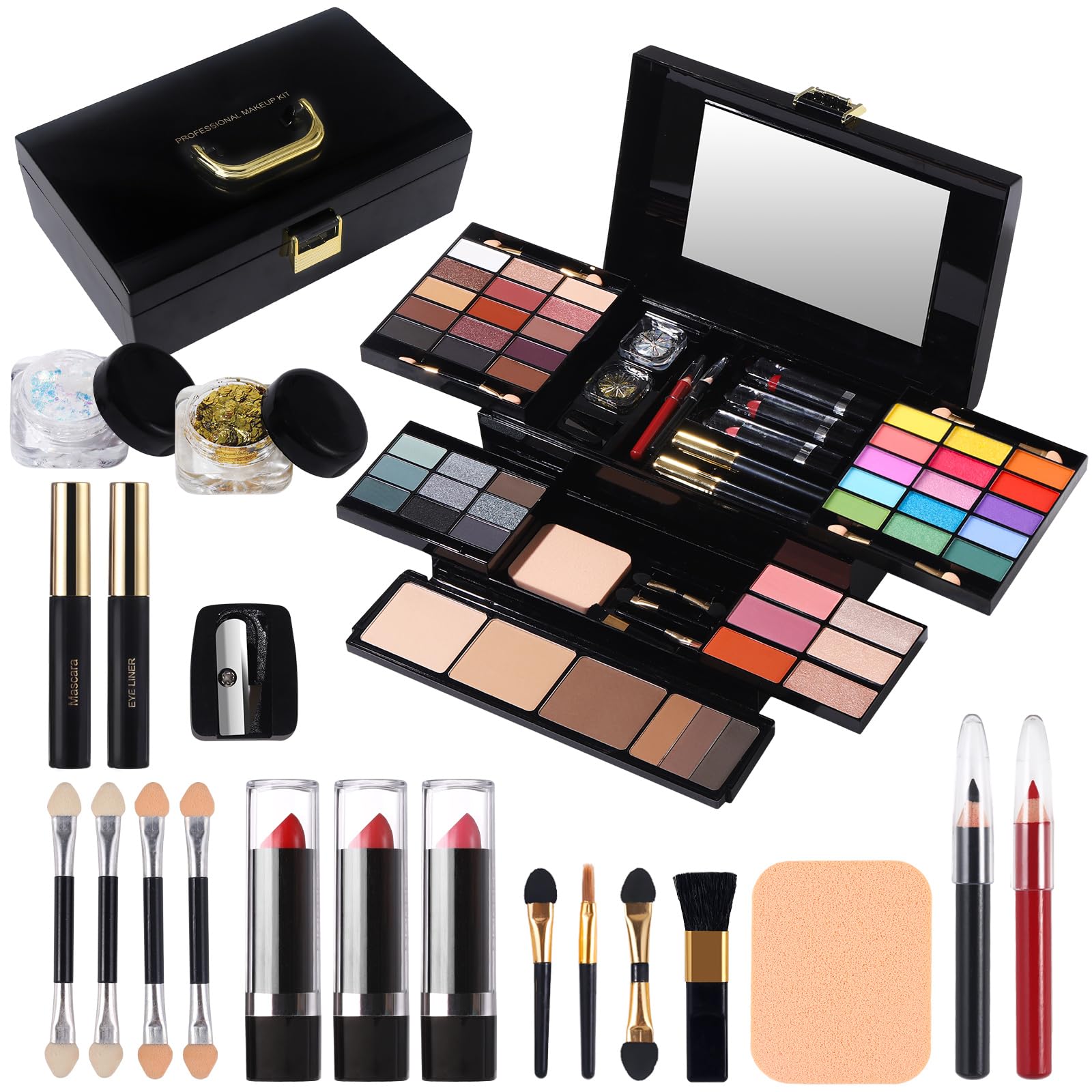 Kit De Maquiagem Morneca Professional 60 Cores Com Espelho Feminino