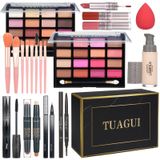 Kit De Maquiagem Tuagui All In One Para Mulheres Com Sombra E Pincel