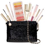 Kit De Maquiagem Color Nymph Teen Girls Com Bolsa De Lantejoulas De 9 Cores