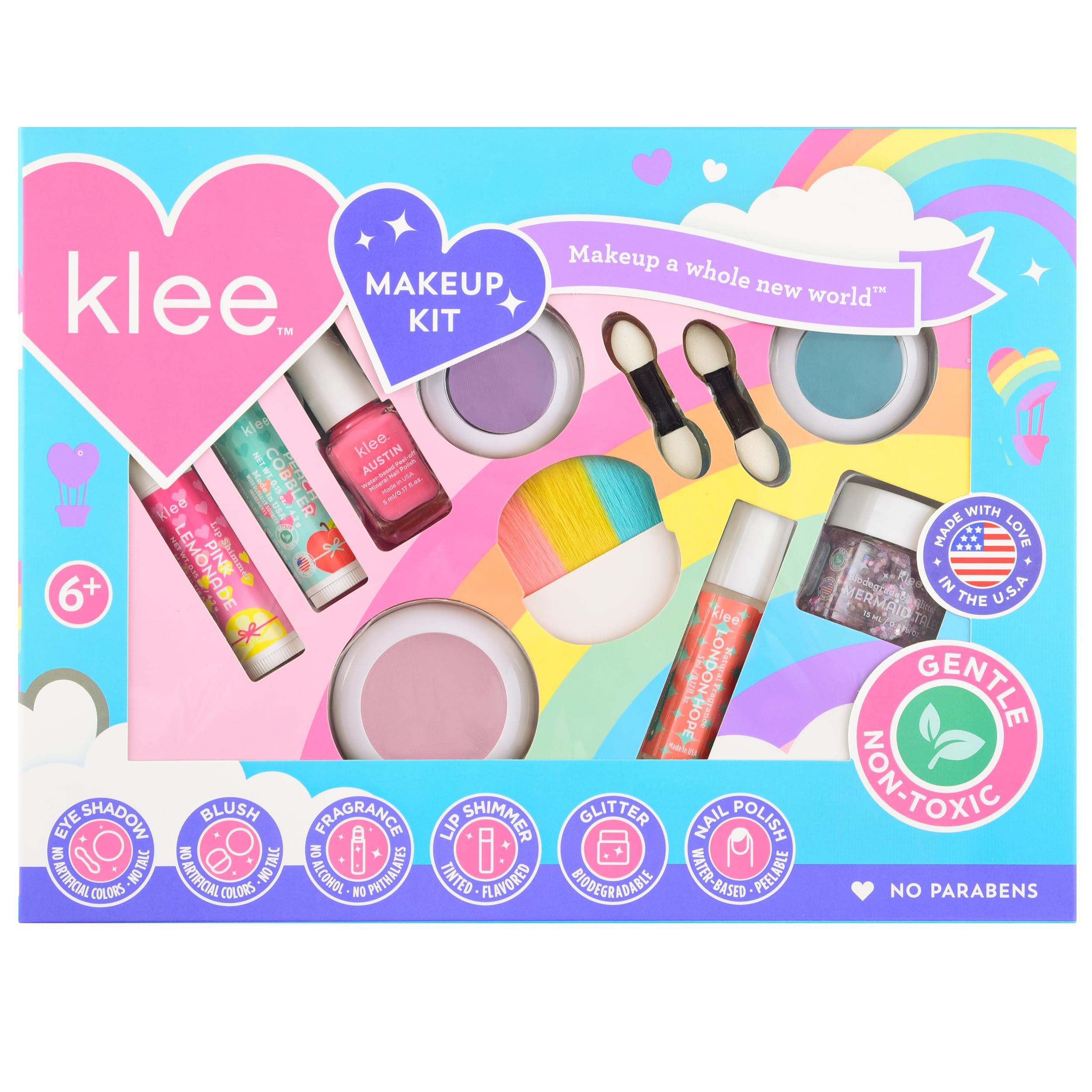 Kit De Maquiagem Luna Star Klee Ultimate. Suave E Não Tóxico. Adequado Para Crianças. Feito Nos Eua. (raio De Felicidade)